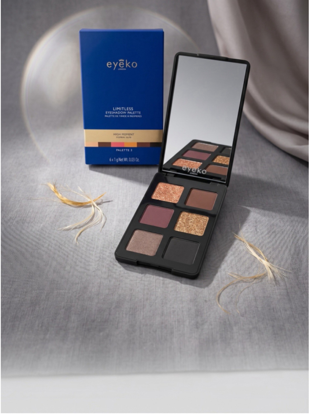 eyeko London~LIMITLESS~Eyeshadow Palette~High Pigment~Palette 3~6 Shades~NIB~